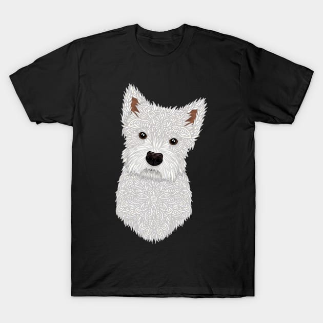 Cute West Highland Terrier T-Shirt by ArtLovePassion